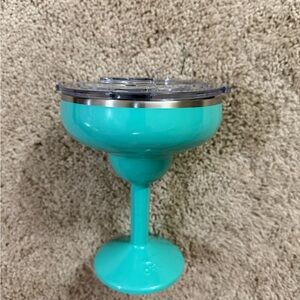 Aqua Margarita Glass with Lid